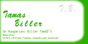 tamas biller business card